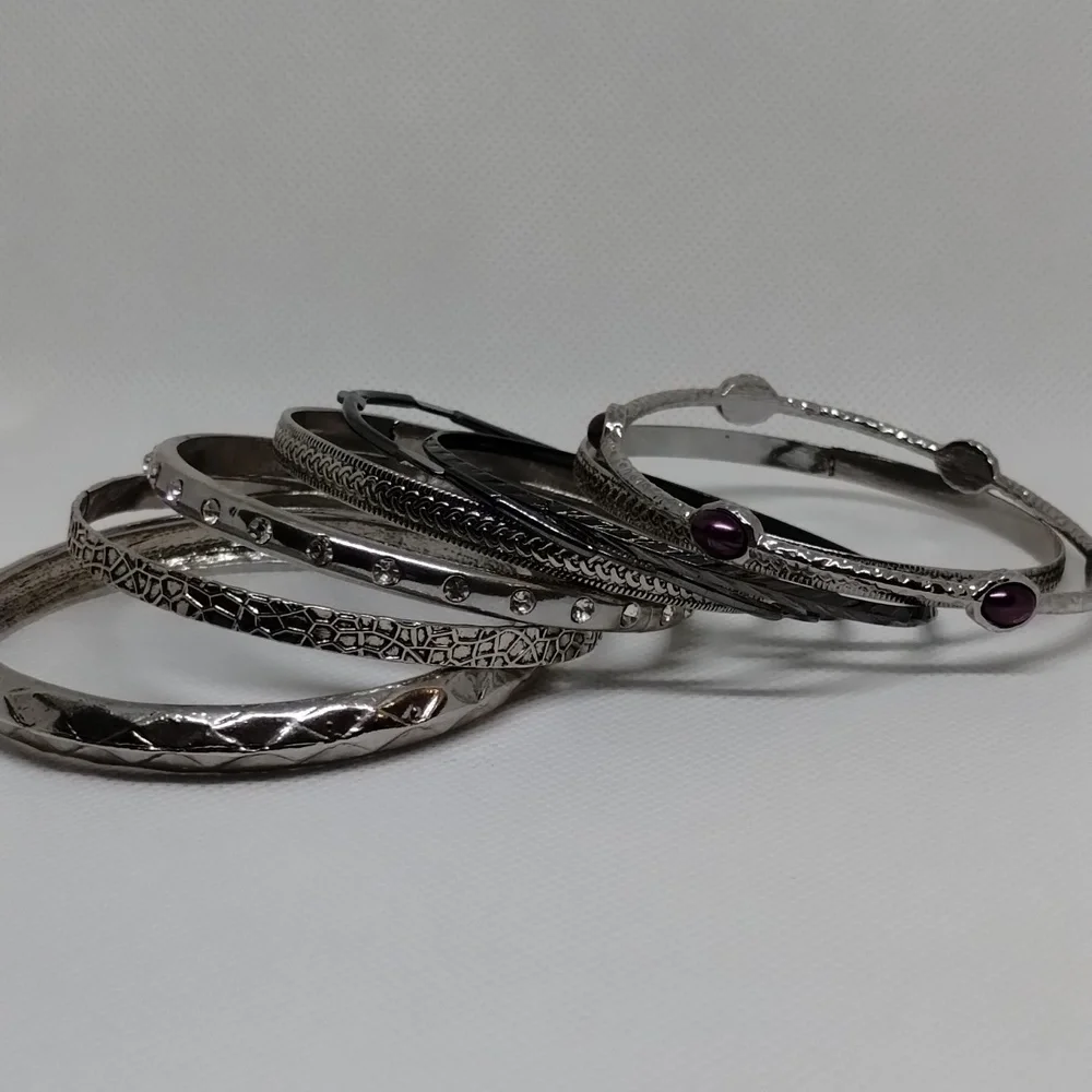 Mix bangle bracelet set - Picture 1 of 3